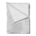 thumbnail image 2 of Grey and White Soft Flannel Fleece Blanket, Shabby Form Simplistic Flourishing Floral Nature Beauty Ornamental Romantic, Cozy Plush for Indoor and Outdoor Use, 50" x 70", Grey White, by Ambesonne, 2 of 5