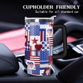 thumbnail image 7 of 4th of July tumbler American Flag Gifts -40 oz Patriotic Vacuum Insulated Stainless Steel Travel Tumblers with Handle Lid and Straw,Patriotic Military Gifts For Veterans, Police, Fathers Day, 7 of 7