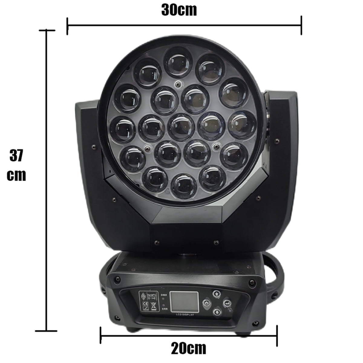2Pcs Professional 19x15W Dyeing Lamp,Wash Zoom Stage Lights Atmospheric Equipment Suitable For Family Gatherings Small Parties