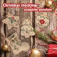 thumbnail image 3 of Dalrosia 12PCS Rustic Christmas Burlap Tree Ornaments Farmhouse Hanging Decorations Christmas Stocking Tree Ball Shaped Decor for Christmas Party, 3 of 6