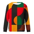 thumbnail image 4 of Fznquz Black History Sweatshirts for Women Long Sleeve Crew Neck Sweatshirt Winter Holiday Oversized Outfits, 4 of 5