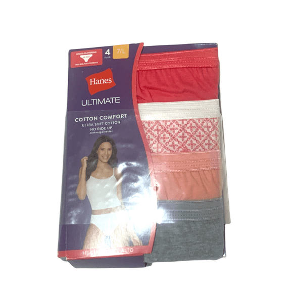 HANES Ultimate Hi-Cut 4-Pack Size L 100% Cotton