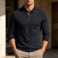 thumbnail image 2 of Running Shirts Dqueduo Summer Men's Short-sleeved T-shirt Refreshing Breathable Loose-fitting Middle-aged Business Casual Color Top Shirt for Men Black L, 2 of 8