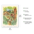 thumbnail image 2 of New Zealand - Māori Village - Vintage Ocean Liner Travel Poster by Louis Macouillard c.1960s - Master Art Print (Unframed) 9in x 12in, 2 of 4