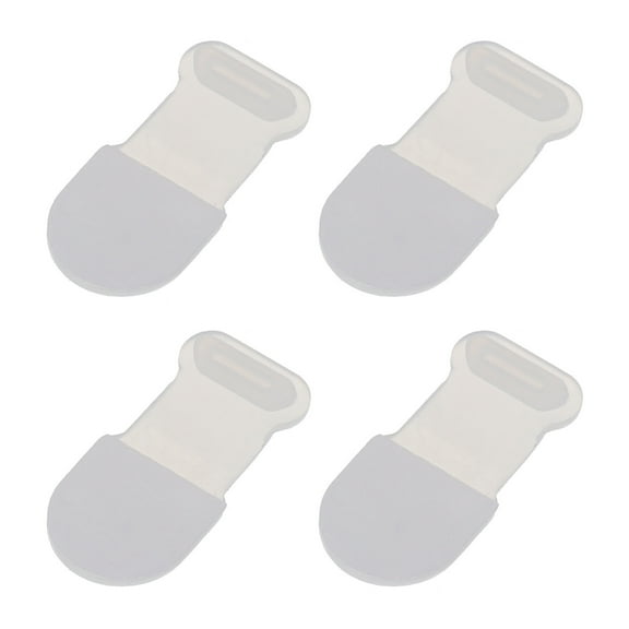 4pcs Anti-Lost Anti Dust Plug, Micro USB Port Dust Covers Cap Silicone for Phone, Clear