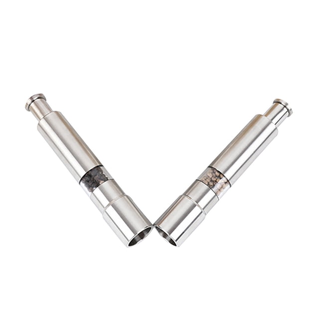 TIELUTT Stainless Steel Thumb Push Pepper Grinder Mill Stick Camping Food Storage Rectangle Food Storage Containers with Lids Smell Proof Container Organize Kitchen Tall Storage