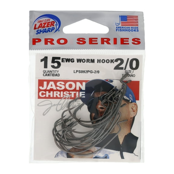 Lazer Sharp LPS092PG-2/0 EWG Worm Hook, Size 2/0