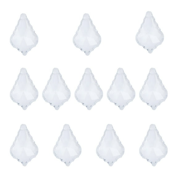 WHAMVOX 12pcs DIY Clear Crystal Chandelier Glass Crystal Pendants Beads Prisms Pendants 38MM