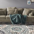 thumbnail image 5 of ZXNYH Indoor Runner Rug, Jute Backed, Modern Oriental Floral Damask Floor Decor for Office, Living Room, Bedroom, Entryway, Nursery Hardwood, Tile, Augusta Collection - 8ft x 10ft , Camel, 5 of 6