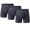 Dark Gray, variant on 3PK Mens Cotton Boxer Briefs Tagless Comfort Flex Underwear With Opening Fly