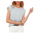 thumbnail image 6 of Uvplove Cap Sleeve Tops for Women Summer Top Basic Tee Shirts Casual Tank Loose Fit 2025 Fashion grey-m, 6 of 7