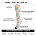 thumbnail image 3 of Lsque Zebra Colourful Pattern Sport Compression Socks for Men & Women 15-20 mmHg Knee High Nurse Pregnant Running Medical and Travel Athletic, 3 of 6