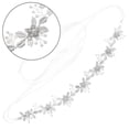 thumbnail image 4 of Wedding Bridal Rhinestone Headbands, Crystal Headpieces Princess Headbands, Leaf Shape Beaded Hair Vine Bride Wedding Prom Flower Girl Pearl Hair Accessories for Women and Girls, 4 of 4