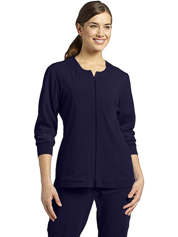 white cross scrub jacket