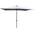 thumbnail image 3 of 10 x 6.5t Rectangular Patio Solar LED Lighted Outdoor Umbrellas with Crank and Push Button Tilt for Garden Backyard Pool Swimming Pool, 3 of 5