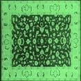 thumbnail image 1 of Ahgly Company Indoor Square Oriental Emerald Green Traditional Area Rugs, 7' Square, 1 of 4