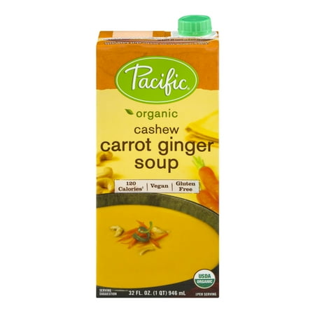 Pacific Foods Organic Cashew Carrot Ginger Soup, 32-Ounces