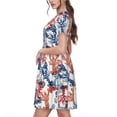 thumbnail image 2 of Lsque Red Lobster Print Women's Casual Dress T-Shirt Summer Short Sleeve Scoop Neck Swing Dresses, 2 of 6