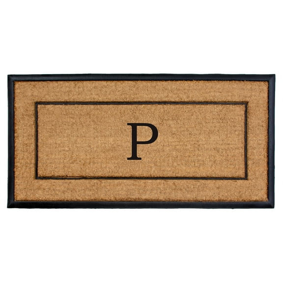 The General Monogram Doormat, 24" x 48", Letter P