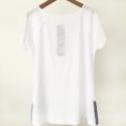 thumbnail image 2 of Women's Slit Hemline Hem T-shirt Contrast Color Loose Top, 2 of 2