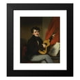 thumbnail image 2 of George Chinnery 20x23 Black Modern Framed Museum Art Print Titled - Portrait of a Man Playing a Guitar, 2 of 5