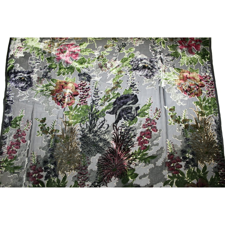 Decorative Silk Inc. 100% SILK VELVET BURNOUT FABRIC 45” WIDE BY