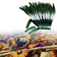 thumbnail image 1 of Tocado de plumas para juegos de rol, espectáculo de Halloween, tocado para hombres y mujeres verde, 1 of 8