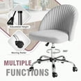 thumbnail image 3 of Homall Home Office Chair Adjustable Swivel Vanity Chairs Mid Back Rolling Task Chairs for Bedroom, Living Room or Study, Gray, 3 of 13
