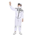thumbnail image 5 of Traje espacial de astronauta para niños, mono, disfraz escolar de astronauta, ropa con capucha blanca de fantasía espacial, 5 of 5