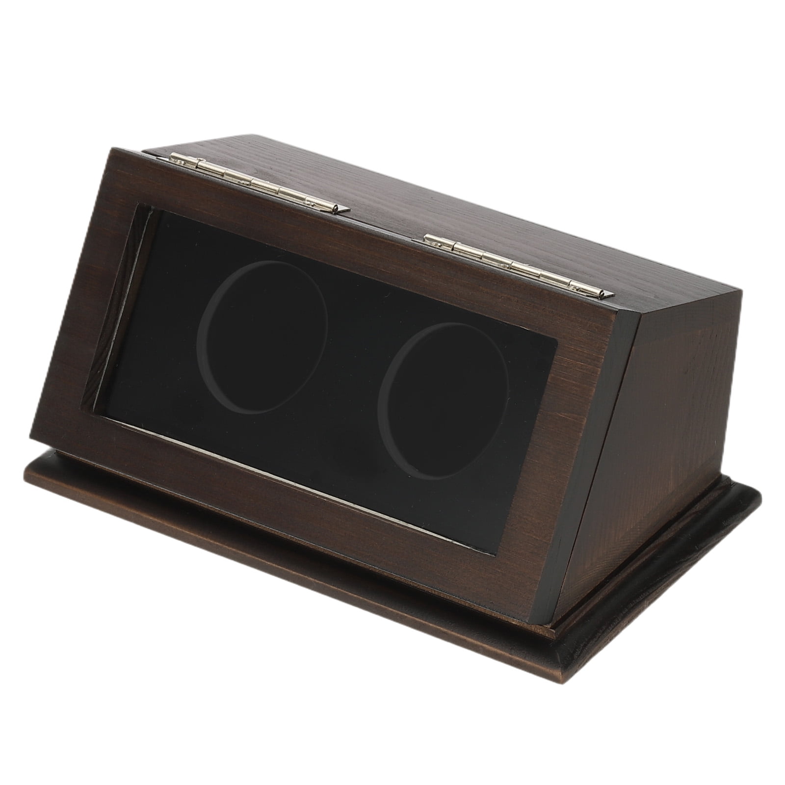 Uxcell Coin Display Case, 2 Slots Coin Presentation Display Box Coin Case with Coin Holder Fit 38-44.5mm Coin, Brown