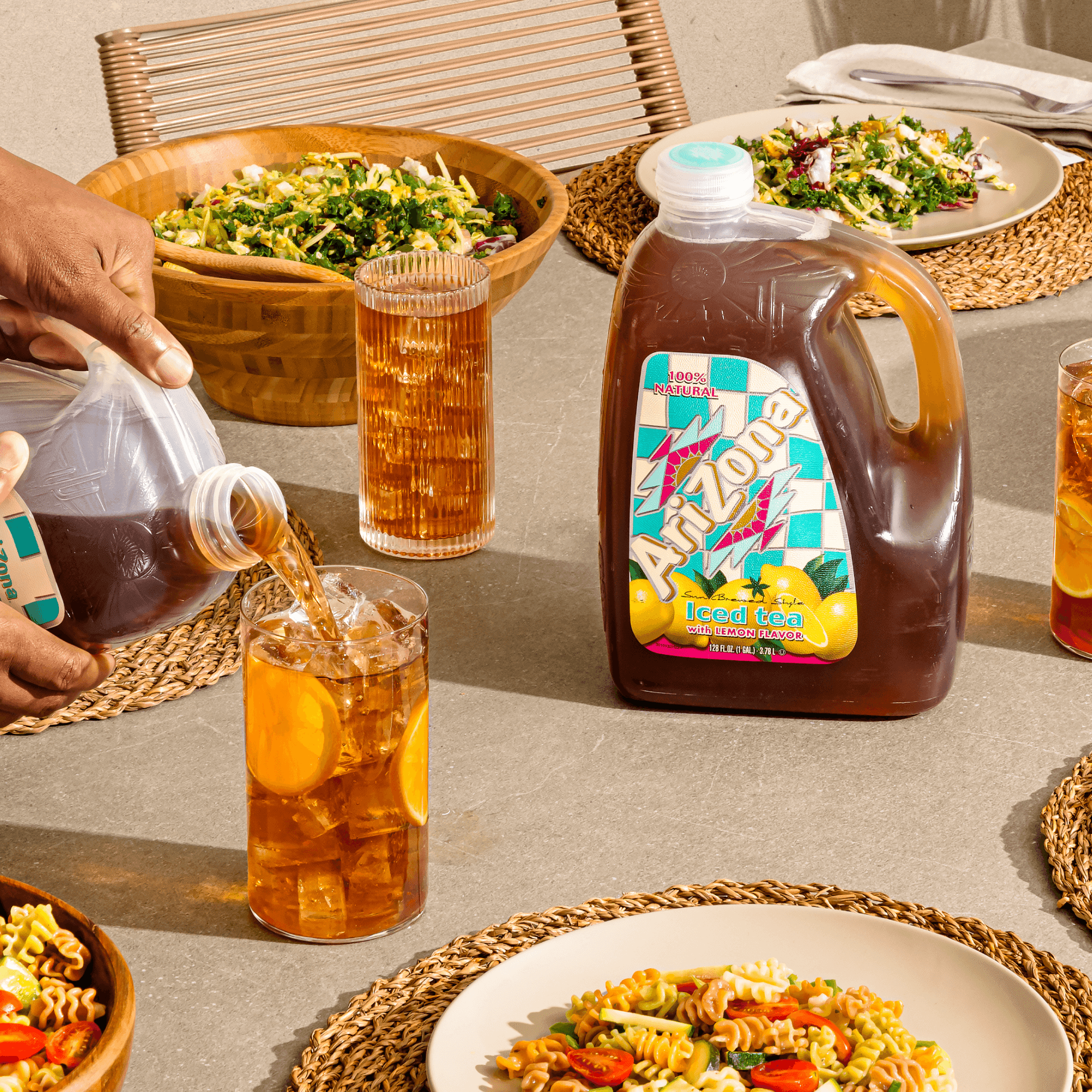 AriZona All-Natural Sun Brewed Style Lemon Iced Tea Drink, 1