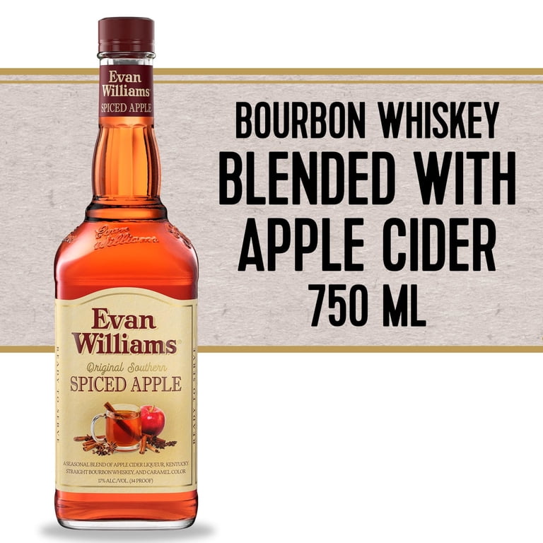 Evan Williams Spiced Cider Apple Whiskey Liqueur, 750 ml Bottle