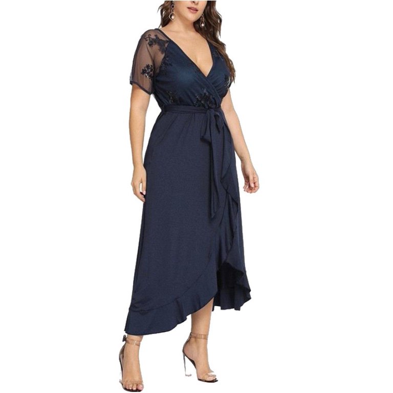 sapphire blue wrap dress Sapphire Blue Silk Maxi Wrap Dress, Bridesmaid Dress, Satin Maxi Wrap Dress, Formal Dress, Prom Dress, Wedding Guest Dress, Minimalist Dress