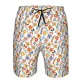 thumbnail image 3 of Susaid Retro Floral Print Men's Swim Trunks Hawaiian Bathing Mesh Lining Suit Swimsuits Beach Shorts with Pockets-Medium, 3 of 6