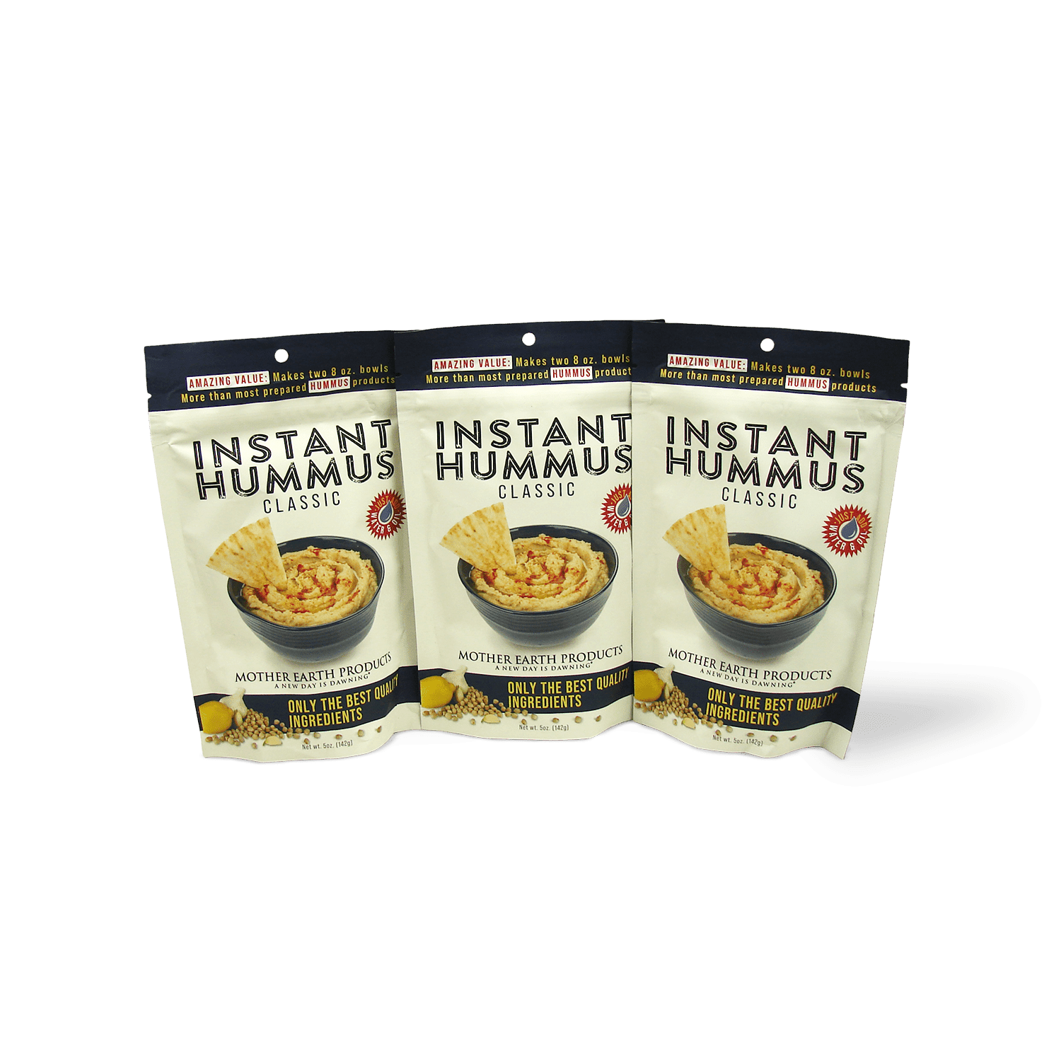Cortas, Hummus Tahini Chick Peas Dip, Pack of 6, Ready to Serve