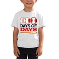 thumbnail image 6 of Kids 100 Days of School Shirt Baseball Themed Celebration Top Soft Cotton Comfortable Tshirt 3-10 Years White,Size 4 T, 6 of 6