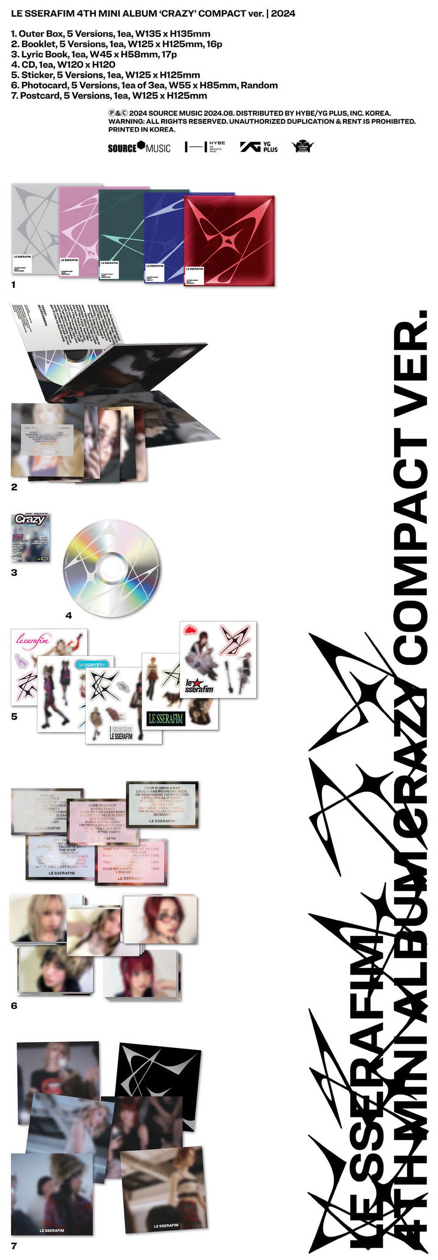LE SSERAFIM - [CRAZY] 4th Mini Album COMPACT CHAEWON Version