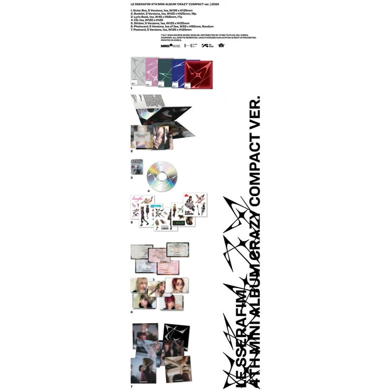 LE SSERAFIM - [CRAZY] 4th Mini Album COMPACT CHAEWON Version