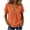 *0176-Orange, variant on Women's Linen Blend Blouse V Neck Short Sleeve Button Detail Casual Tunic Top with Side Drawstring