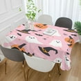 thumbnail image 2 of Yayeee Tablecloths 60" x 108" Rectangle Wrinkle Resistant Party Table Cover, Pink Halloween Ghosts, 2 of 8