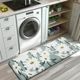thumbnail image 3 of Gray Daisy Flower White Blooms Pattern Kitchen Rug Mat,Kitchen Runner Rugs Non Skid Washable,Decorative Kitchen Floor Mats for Kitchen,Sink,Laundry,17"x47.2", 3 of 7