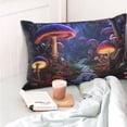 thumbnail image 4 of Cauagu Jungle Path Glowing Mushrooms Print Pillow Covers with Envelope Closure,1PC Pillow Cases Decorative Pillow Case for Bed & Couch, Pillows Not Included-14"x20", 4 of 6