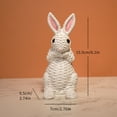 thumbnail image 2 of Easter Rattan Effect Resin Bunny Easter Decor,Table Rabbit Easter Decorations,Spring Bunnies Decoration Statue Figurine for Home Farmhouse (6 inch, Stand), 2 of 2