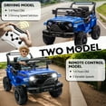 thumbnail image 3 of 12V Kids Electric Vehicles for Kids, 12V Ride on Electric Truck Car w/ Remote Control, Four-wheel suspension, USB, Bluetooth, Power display, lights, Battery Powered Ride on Toys for Boys Girls (Blue), 3 of 9