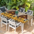 thumbnail image 2 of Farmhouse Roosters Table Cloths for 3 Foot Rectangle Tables, Vintage Sunflowers Farm Countryside Patio Waterproof Elastic Fitted Tablecloths, Washable Rectangular Table Cover for Camping, 2 of 8