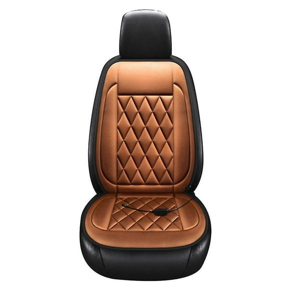 12v Car Seat Heater Fast Heating Car Seat Cover Car Heating Pad Universal Electric Heated Seat Cover Pad,single,brown