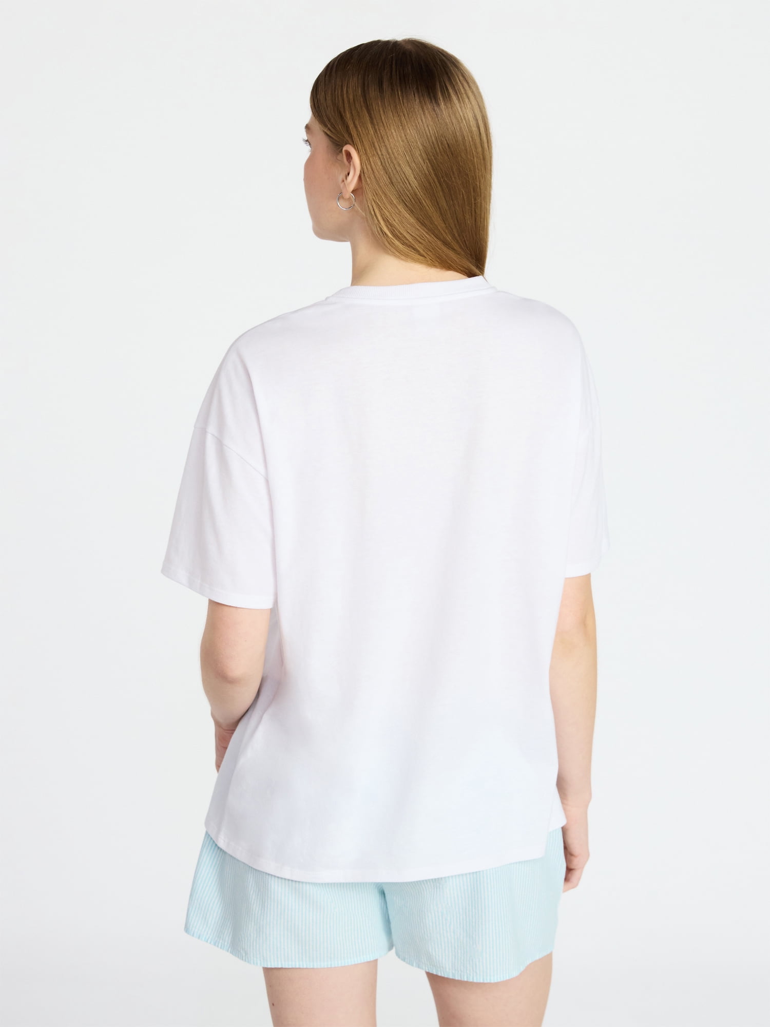 No Boundaries Washed Graphic Boyfriend Tee, Women's and Women's Plus