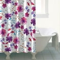 thumbnail image 5 of Country Farmhouse Floral Shower Curtain, 72x84 Polyester, Wildflower and Nature Theme with Plastic Rings for Bathroom, 5 of 5