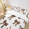 thumbnail image 2 of Erosebridal Brown Bow-Tie Duvet Cover Set for Princess Girls, Dreamy Ribbon Bedding Full, Reversible, 1 Duvet Cover and 2 Pillowcases (No Comforter), 2 of 5