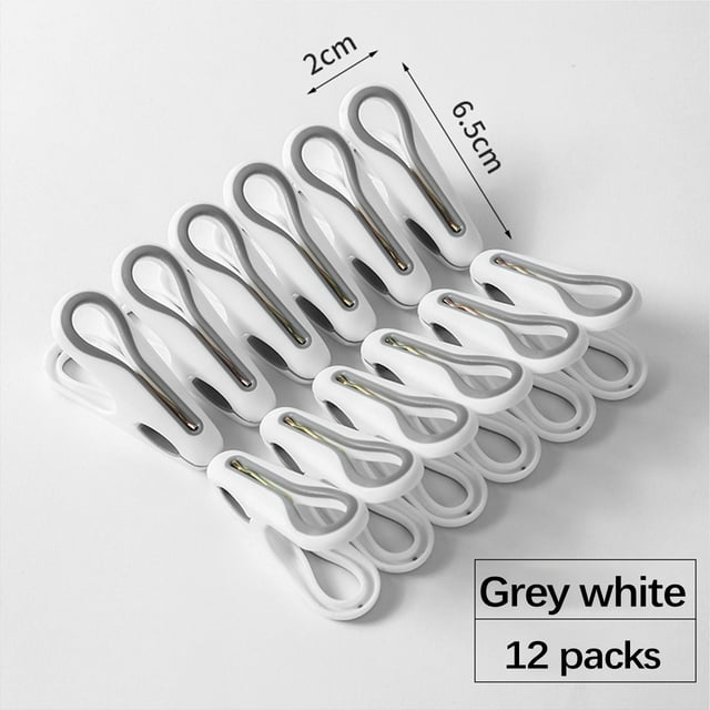 UsTZtai Traceless Windproof Clothespin, Plastic Multifunctional Clips for Sheets Socks Drying, Household Clothes Clips